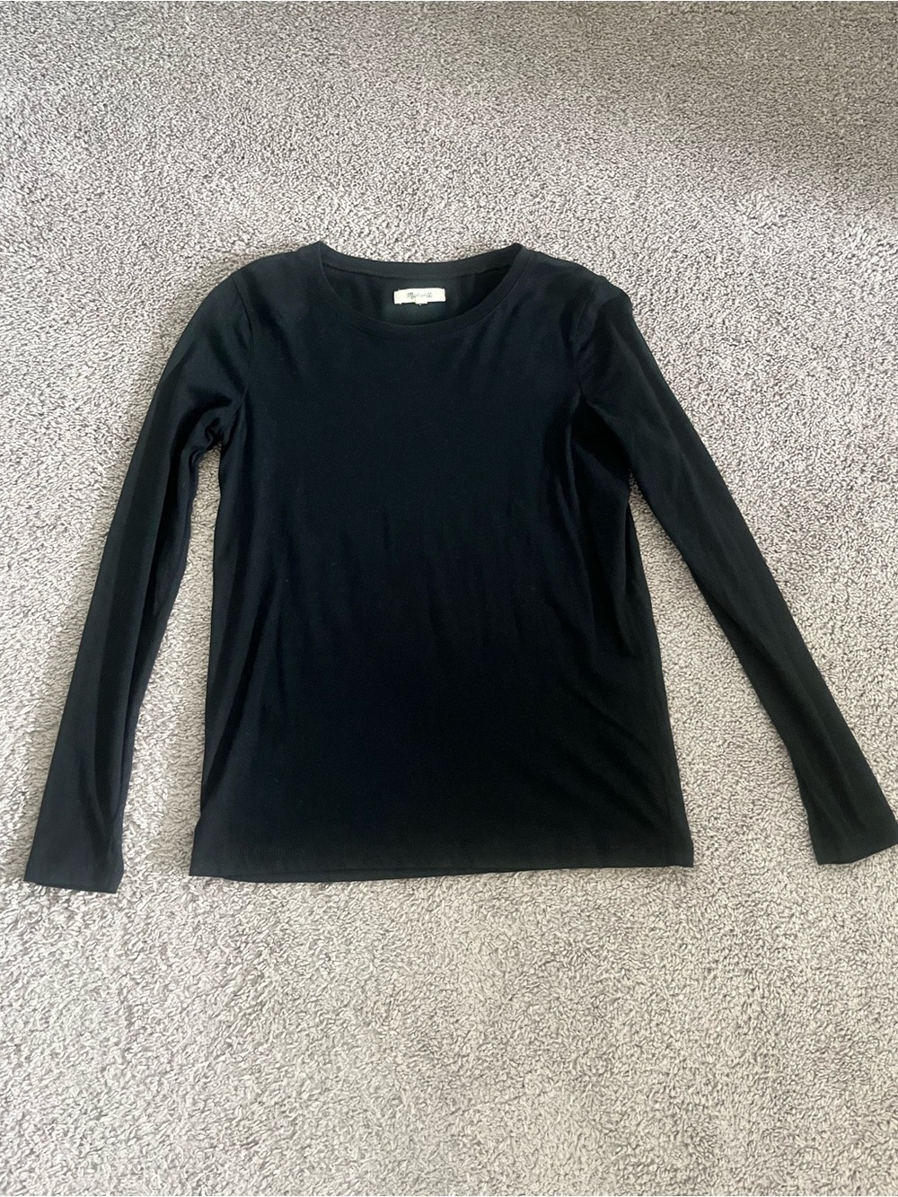 Madewell 100% Cotton Black Long Sleeve Tee